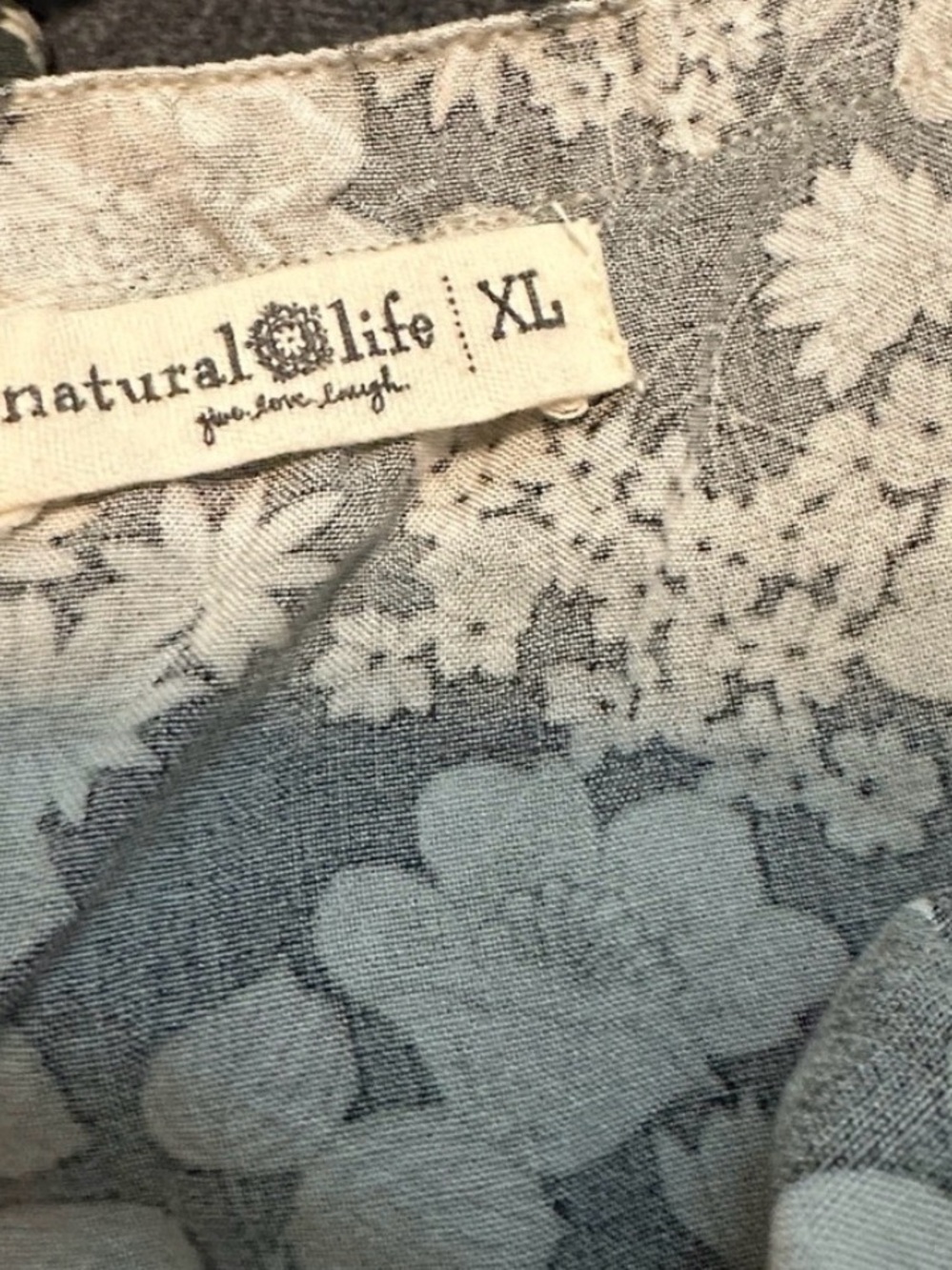 Natural Life XL Boho Mixed Floral Patchwork Flowy Midi Dress - Picture 2 of 4